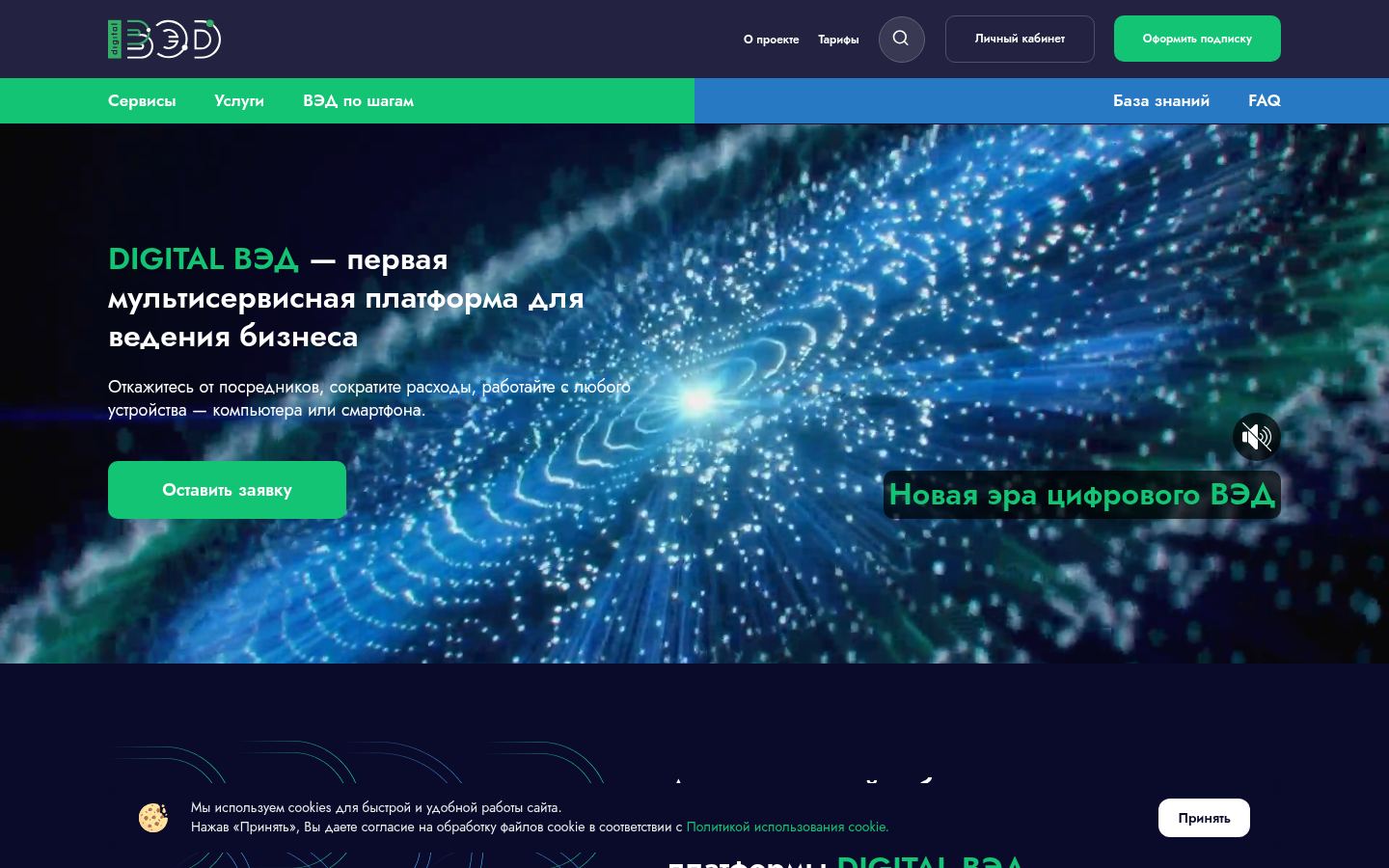 Диджитал ВЭД · снимок главной страницы (HOMEPAGE_SCREENSHOT)