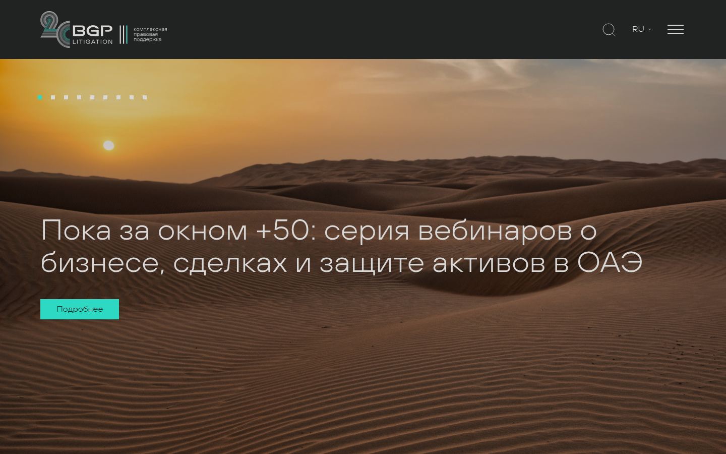BGP Litigation · снимок главной страницы (HOMEPAGE_SCREENSHOT)